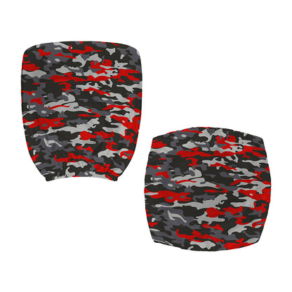 Orange Black And Grey Camouflage Print Office Chair Cover