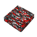 Orange Black And Grey Camouflage Print Outdoor Seat Cushion Cover