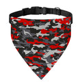 Orange Black And Grey Camouflage Print Over The Collar Dog Bandana