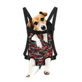Orange Black And Grey Camouflage Print Pet Carrier Backpack
