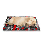 Orange Black And Grey Camouflage Print Pet Cooling Mat Cover