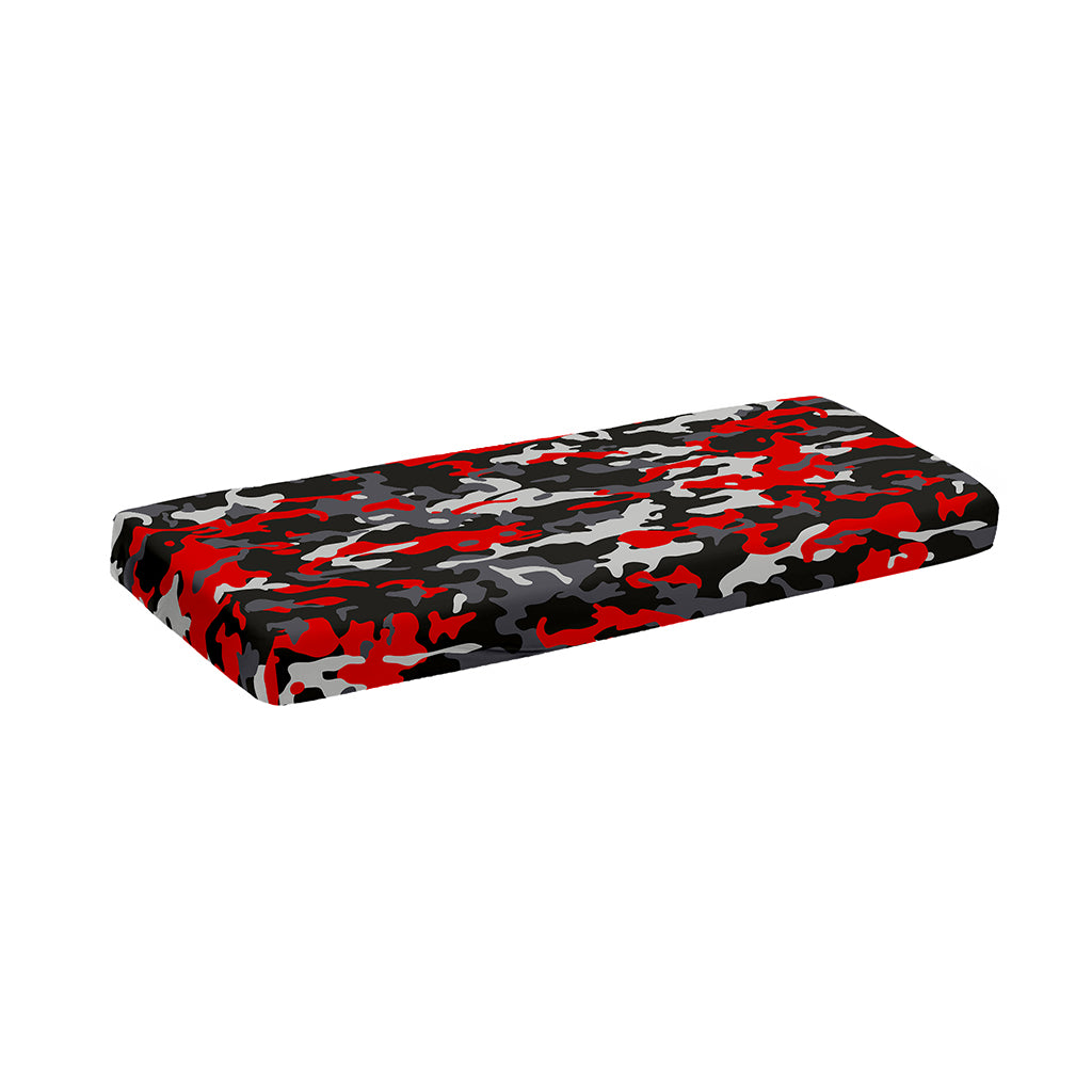 Orange Black And Grey Camouflage Print Piano Keyboard Cover