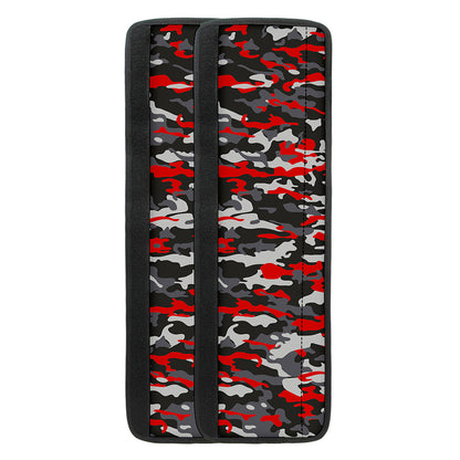 Orange Black And Grey Camouflage Print Refrigerator Handle Covers