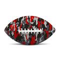 Orange Black And Grey Camouflage Print Rugby Ball