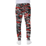 Orange Black And Grey Camouflage Print Scuba Joggers
