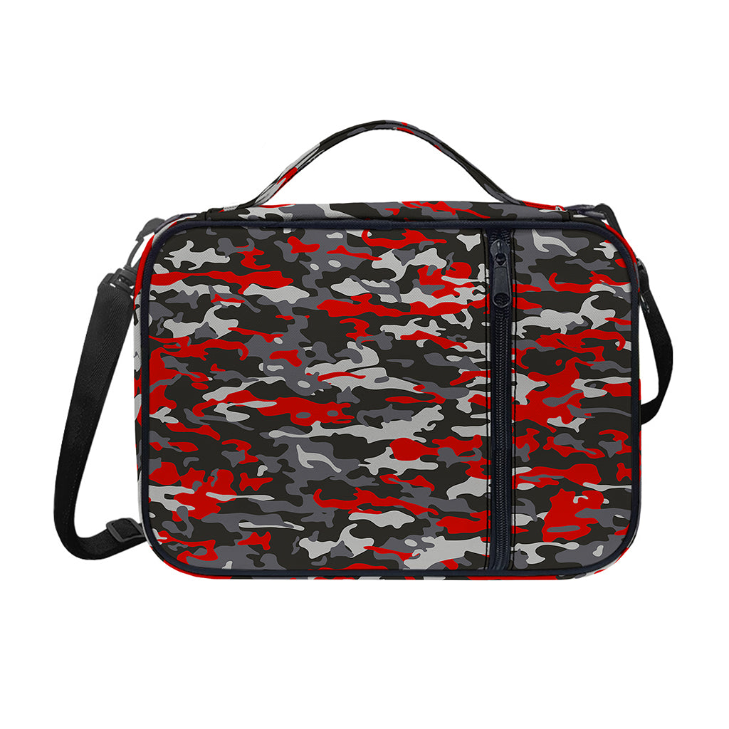 Orange Black And Grey Camouflage Print Shoulder Strap Bible Bag