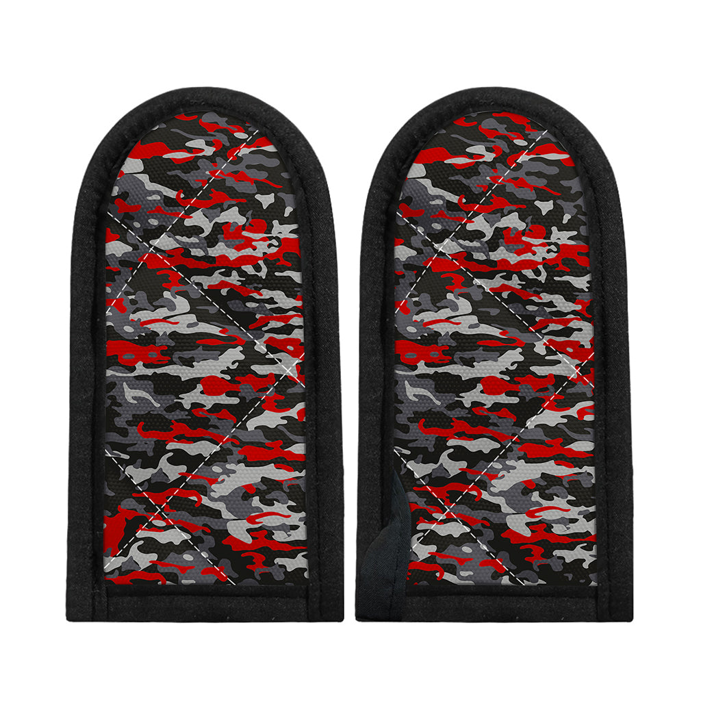 Orange Black And Grey Camouflage Print Skillet Handle Cover
