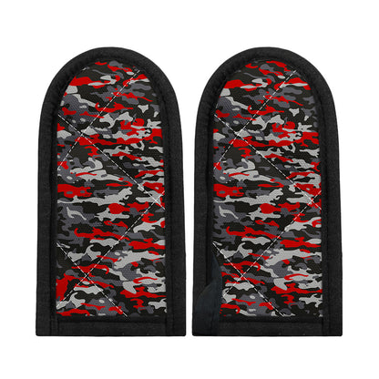 Orange Black And Grey Camouflage Print Skillet Handle Cover