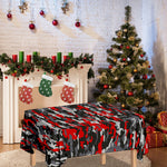 Orange Black And Grey Camouflage Print Tablecloth