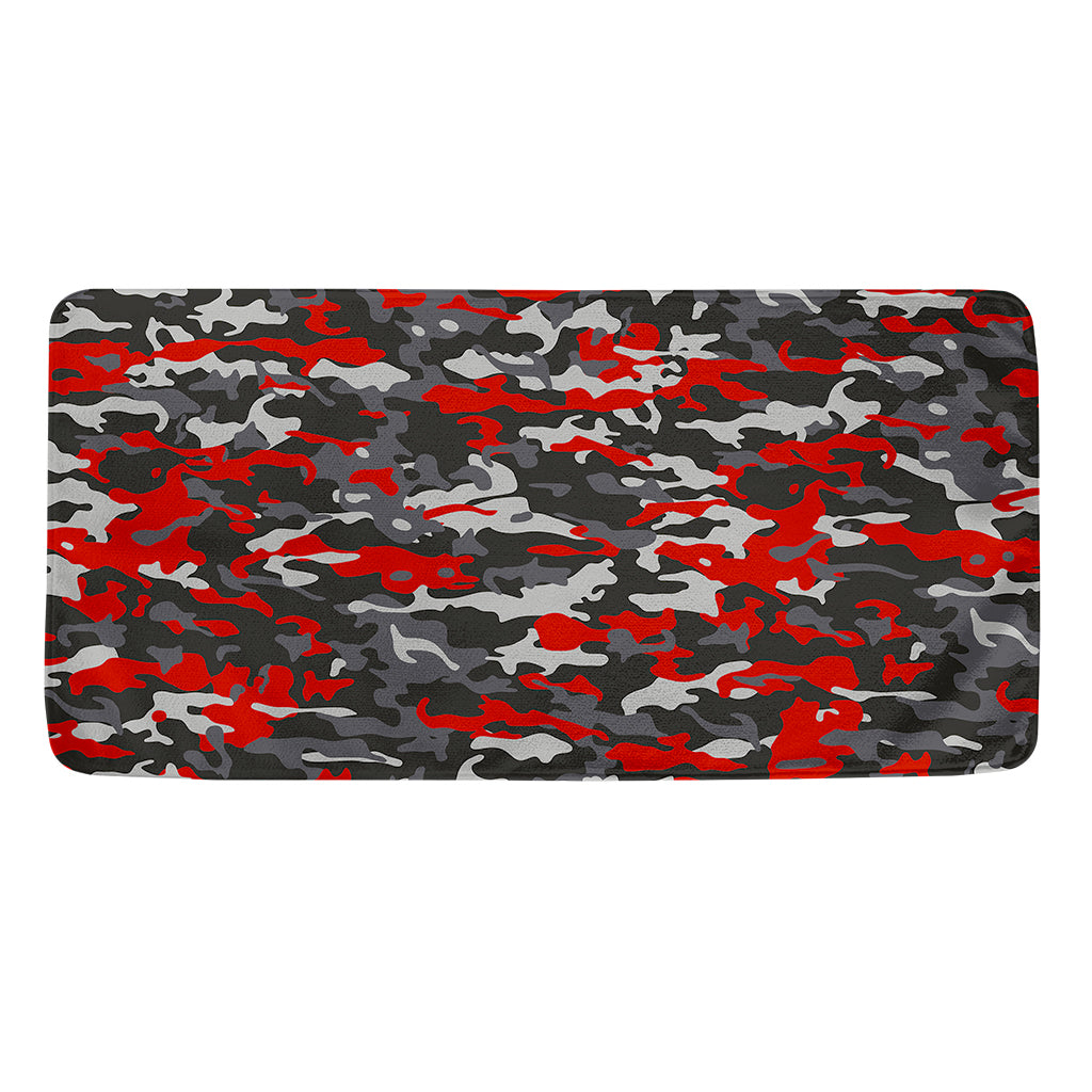 Orange Black And Grey Camouflage Print Towel