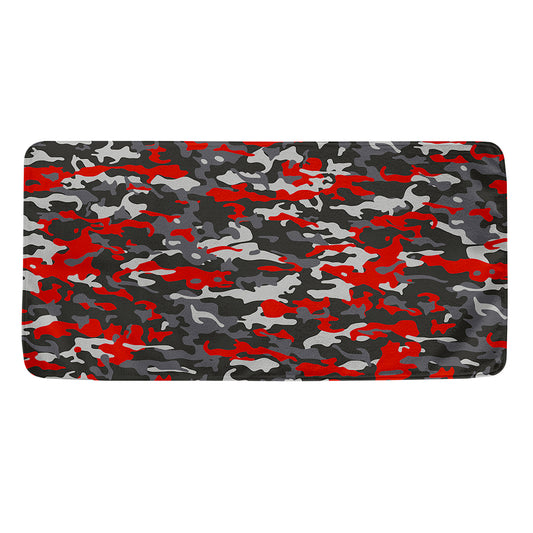 Orange Black And Grey Camouflage Print Towel
