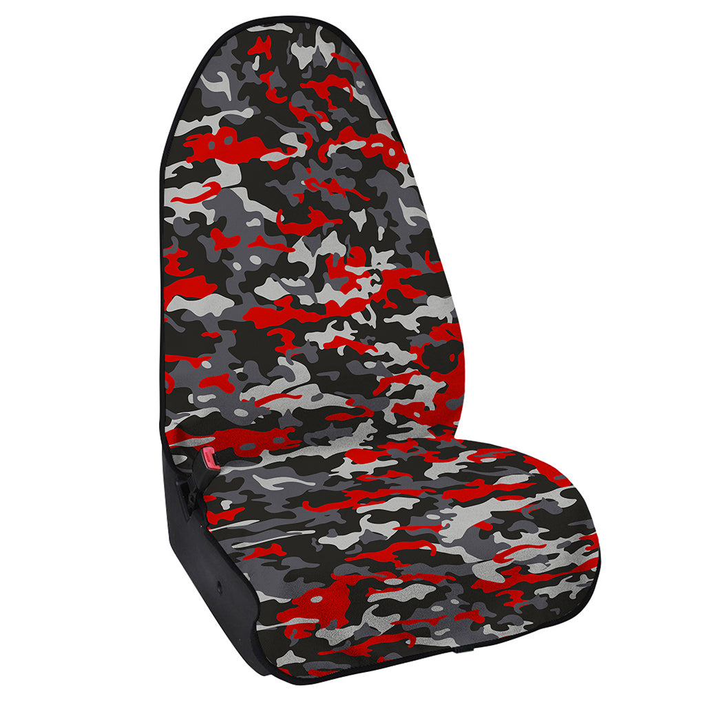 Orange Black And Grey Camouflage Print Waterproof Car Seat Cover