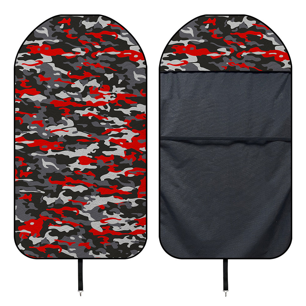 Orange Black And Grey Camouflage Print Waterproof Car Seat Cover