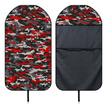 Orange Black And Grey Camouflage Print Waterproof Car Seat Cover