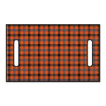 Orange Black And Grey Plaid Print Golf Cart Seat Cover