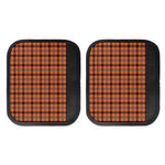 Orange Black And Grey Plaid Print Handle Covers