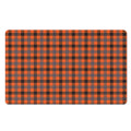 Orange Black And Grey Plaid Print Polyester Doormat