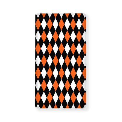 Orange Black And White Harlequin Print Baby Crib Sheet