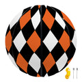 Orange Black And White Harlequin Print Basketball