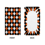 Orange Black And White Harlequin Print Changing Pad Cover