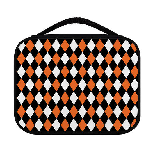Orange Black And White Harlequin Print Classic Bible Case