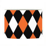 Orange Black And White Harlequin Print Drum Lamp Shade