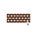 Orange Black And White Harlequin Print Extended Mouse Pad