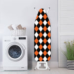 Orange Black And White Harlequin Print Ironing Board Cover