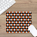 Orange Black And White Harlequin Print Mouse Pad