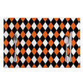 Orange Black And White Harlequin Print Placemat