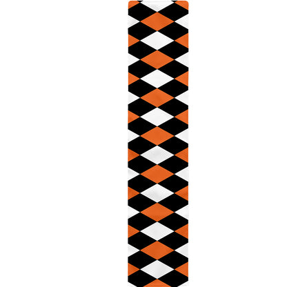Orange Black And White Harlequin Print Table Runner