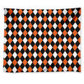 Orange Black And White Harlequin Print Tapestry