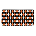 Orange Black And White Harlequin Print Towel