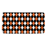 Orange Black And White Harlequin Print Towel