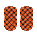 Orange Black And White Plaid Print Bar Stool Covers