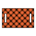 Orange Black And White Plaid Print Golf Cart Seat Cover
