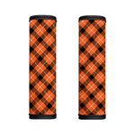 Orange Black And White Plaid Print Handle Covers