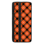 Orange Black And White Plaid Print Refrigerator Handle Covers