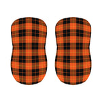 Orange Black And Yellow Tartan Print Bar Stool Covers