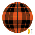 Orange Black And Yellow Tartan Print Basketball