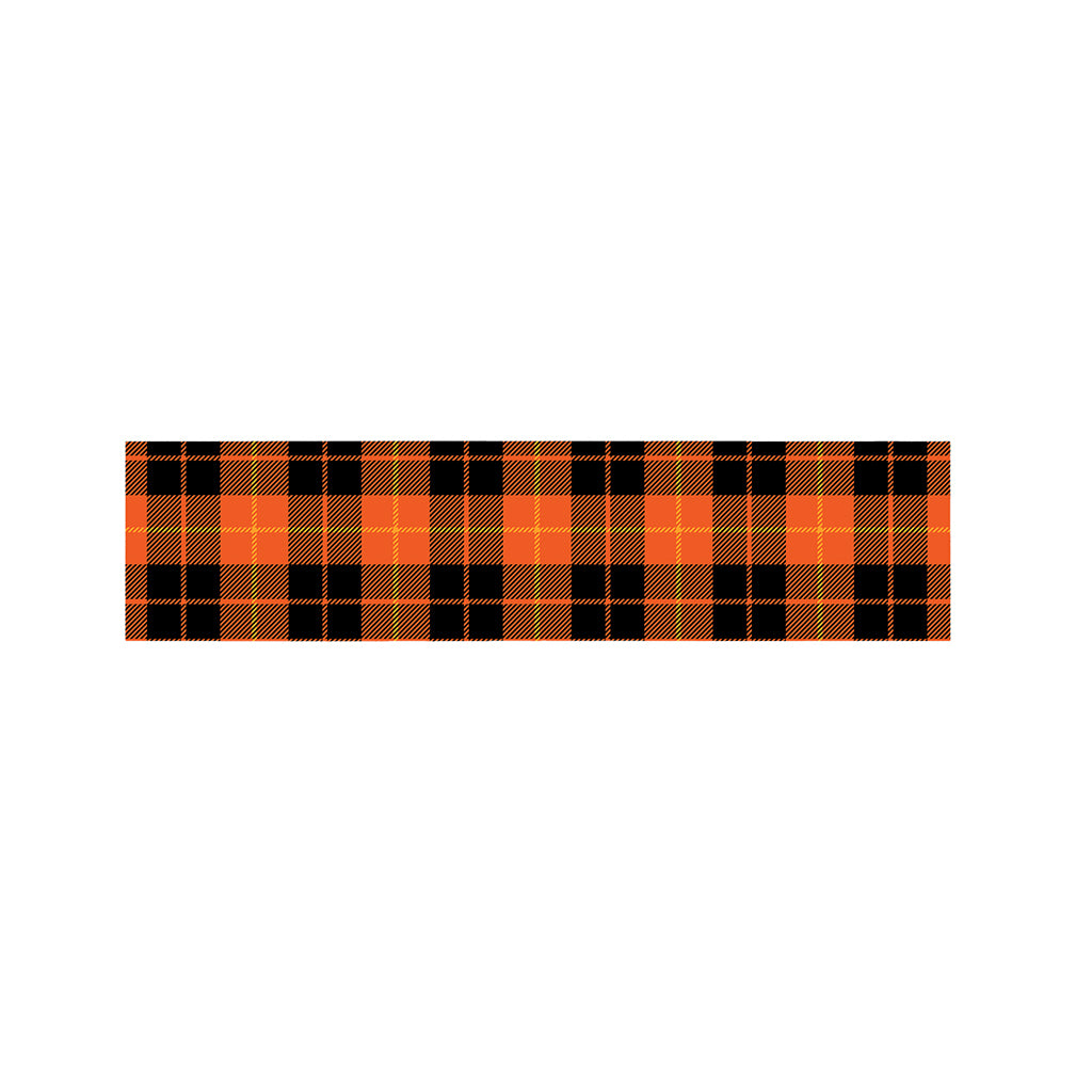 Orange Black And Yellow Tartan Print Bed Runner