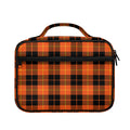 Orange Black And Yellow Tartan Print Briefcase Bible Bag