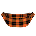 Orange Black And Yellow Tartan Print Fanny Pack
