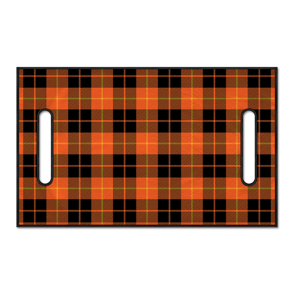 Orange Black And Yellow Tartan Print Golf Cart Seat Cover