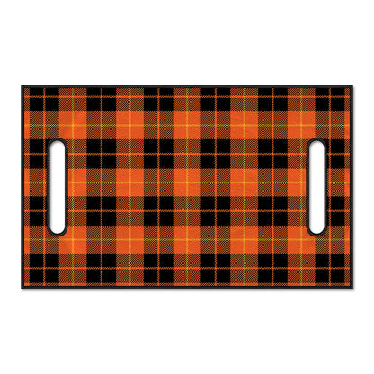 Orange Black And Yellow Tartan Print Golf Cart Seat Cover
