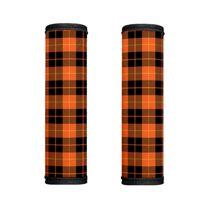 Orange Black And Yellow Tartan Print Handle Covers