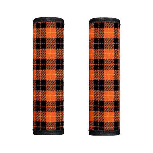 Orange Black And Yellow Tartan Print Handle Covers