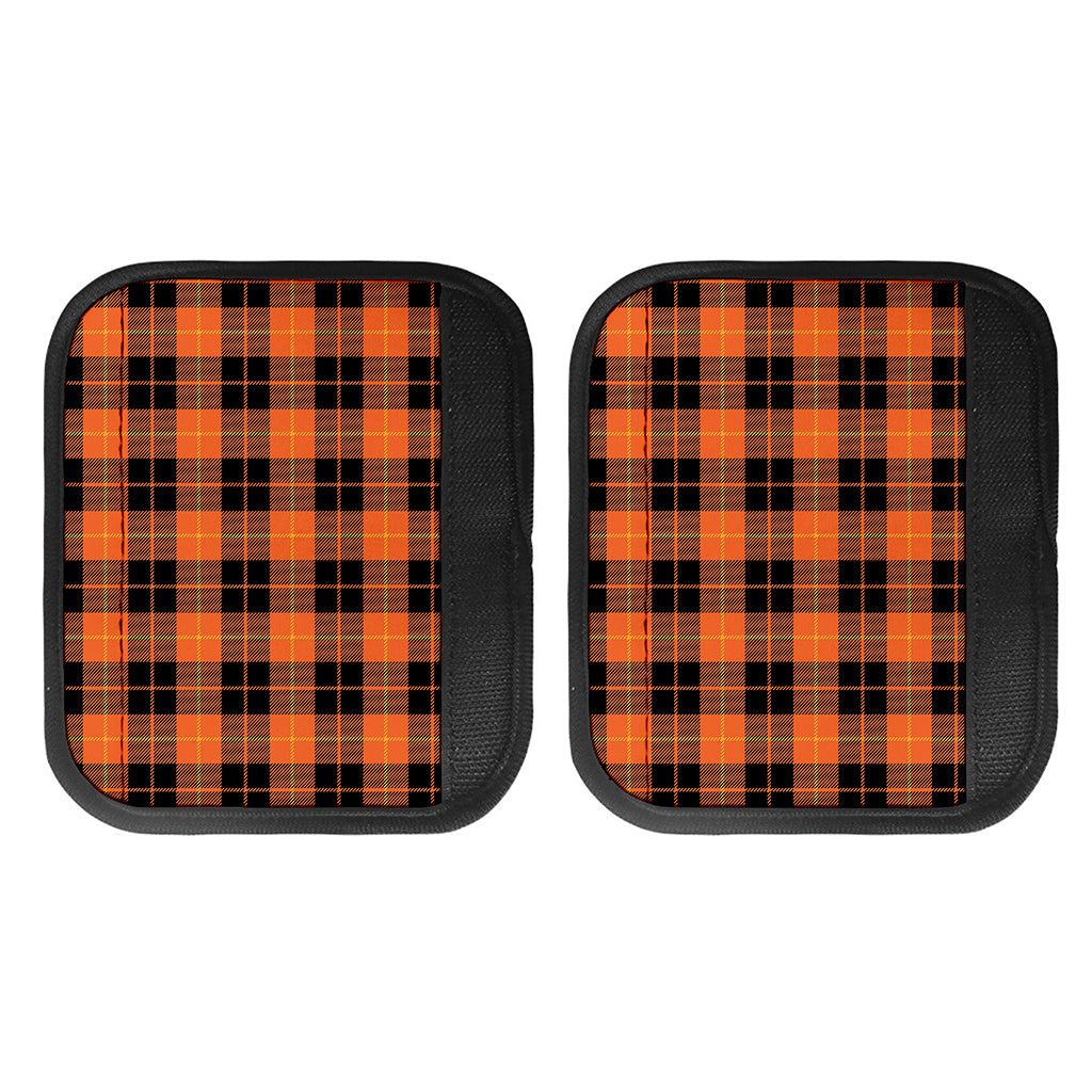Orange Black And Yellow Tartan Print Handle Covers
