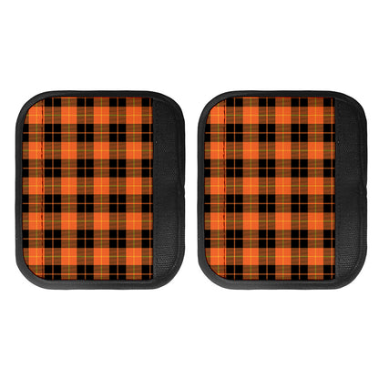 Orange Black And Yellow Tartan Print Handle Covers