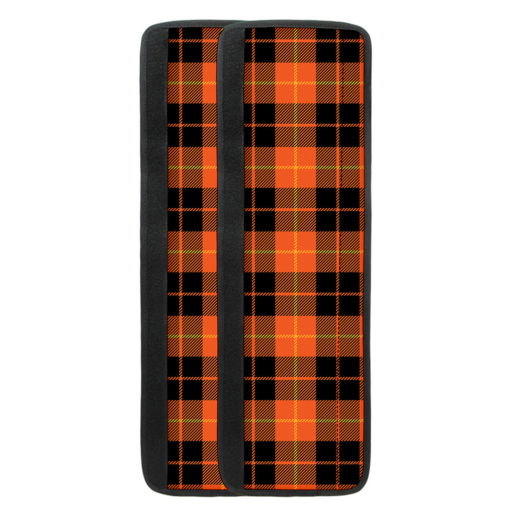 Orange Black And Yellow Tartan Print Refrigerator Handle Covers